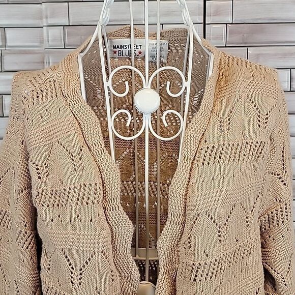 Mainstreet Blues open front cardigan Size M - Picture 2 of 11